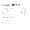 TDM10-12 Relais temporisé multifonctions, 0,1s à 10 jours, 12VAC/DC ou 24-300VAC/DC, 0,1-100s, 1-10min, 1-100h, 1-10h, IMO
