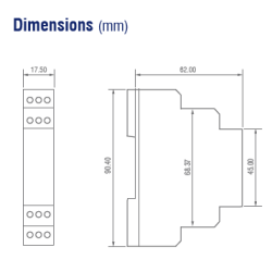 TDSD1 Relais temporisé pour couplage étoile-triangle, 150-500VAC, étoile 1-30s, commutation 20-500ms, IMO