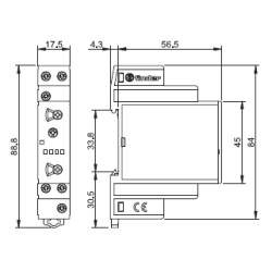 800102400000 Relais temporisé multifonction, 0,1s à 24h, 12-240VAC/DC, FINDER